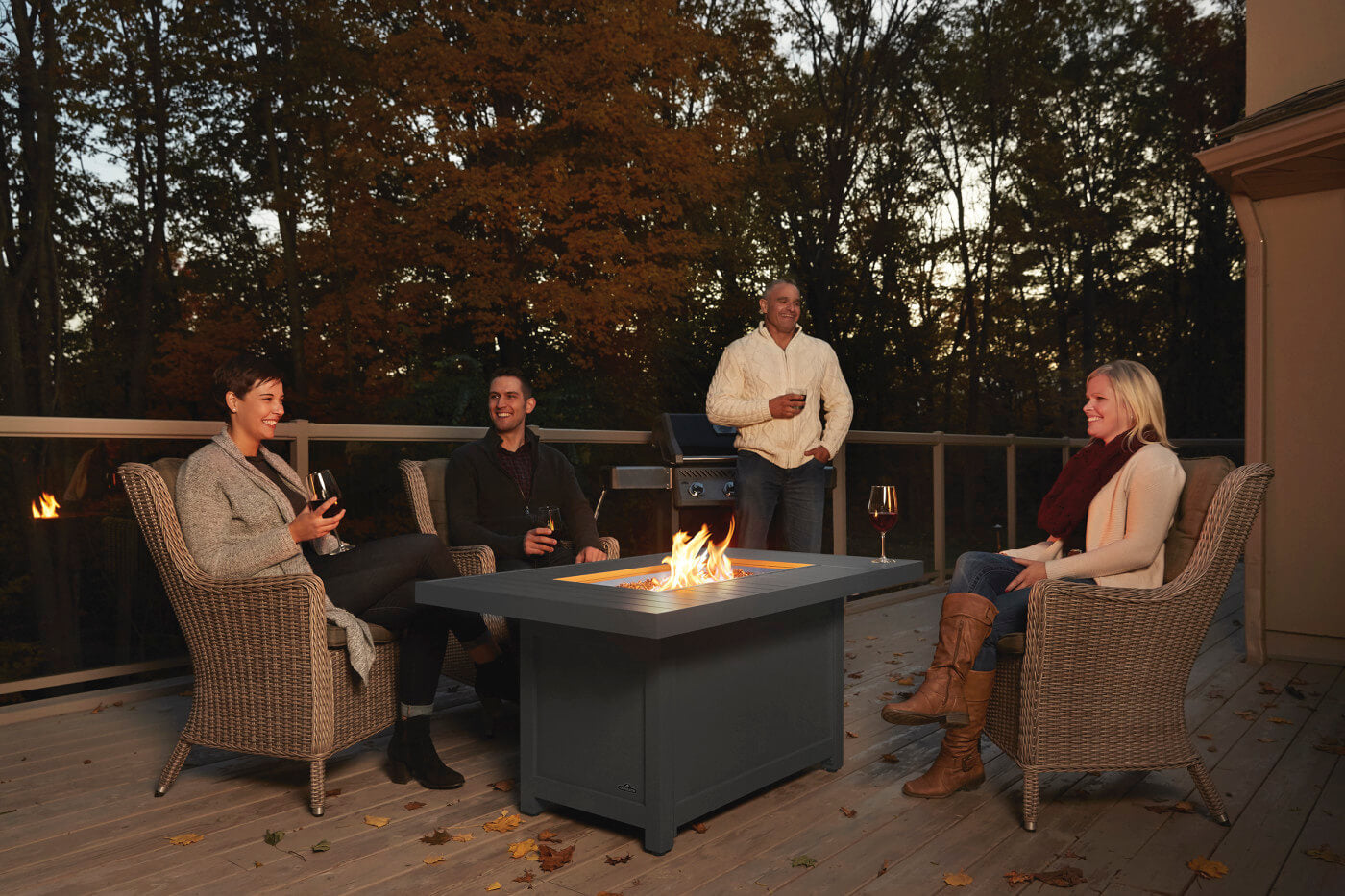 Patioflame Table - Hamptons Rectangle Fire Table