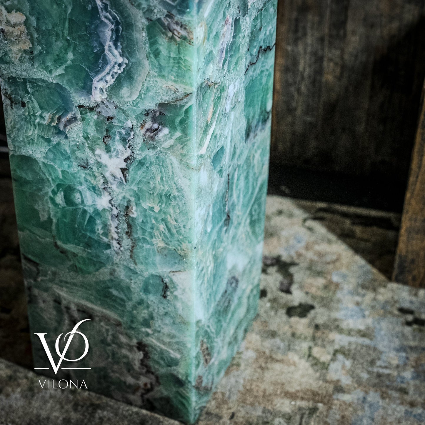 Fluorite Floor Lamp - Medium - 47.5"H x 10"W - Square - #9