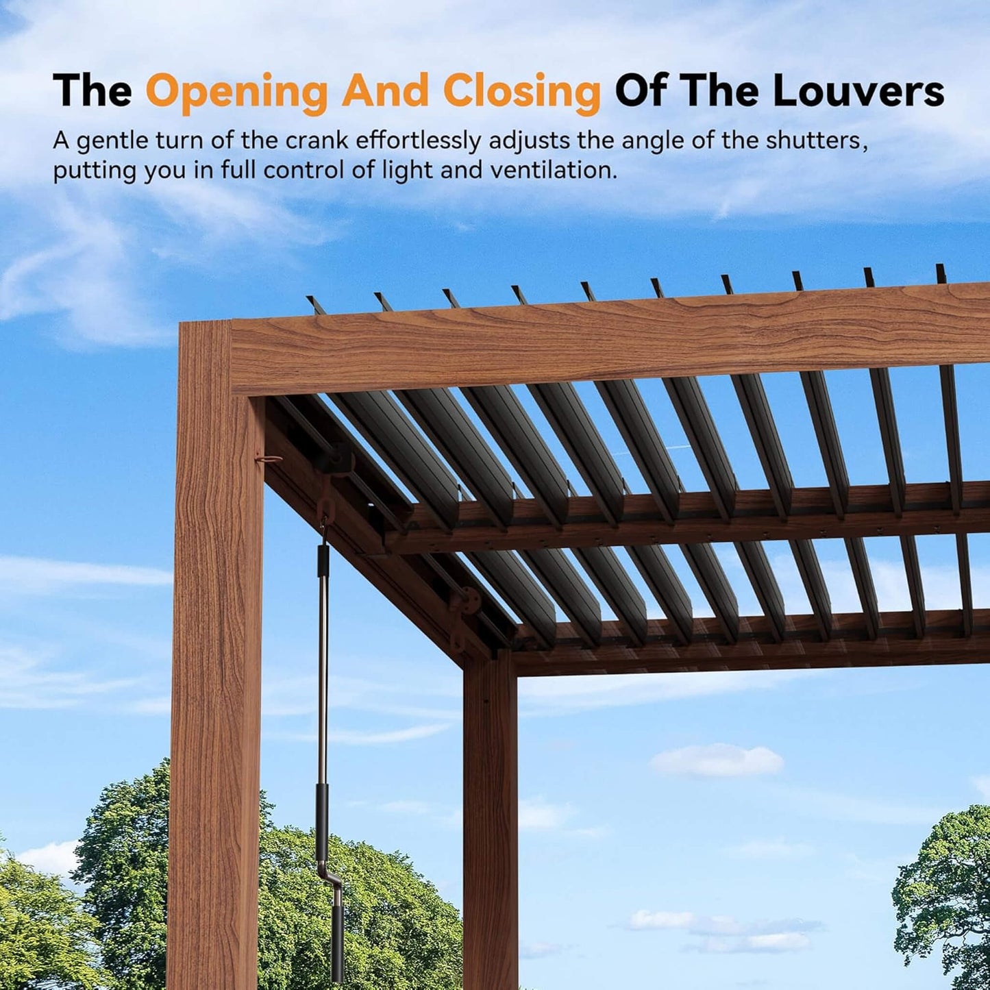 [10X20FT] Alora Heavy-Duty Luxury Outdoor Pergola With Adjustable Louvers And Integrated Drainage