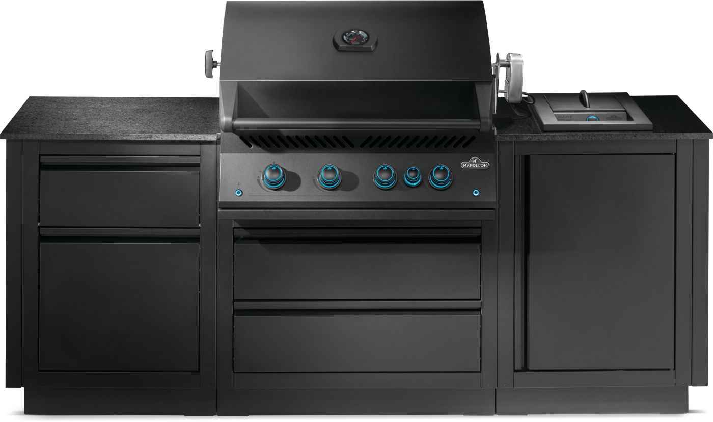 Patio Outdoor Kitchen - BloomBox Direct OASIS™ 300 with Built-in 700 Series 32" Gas Grill