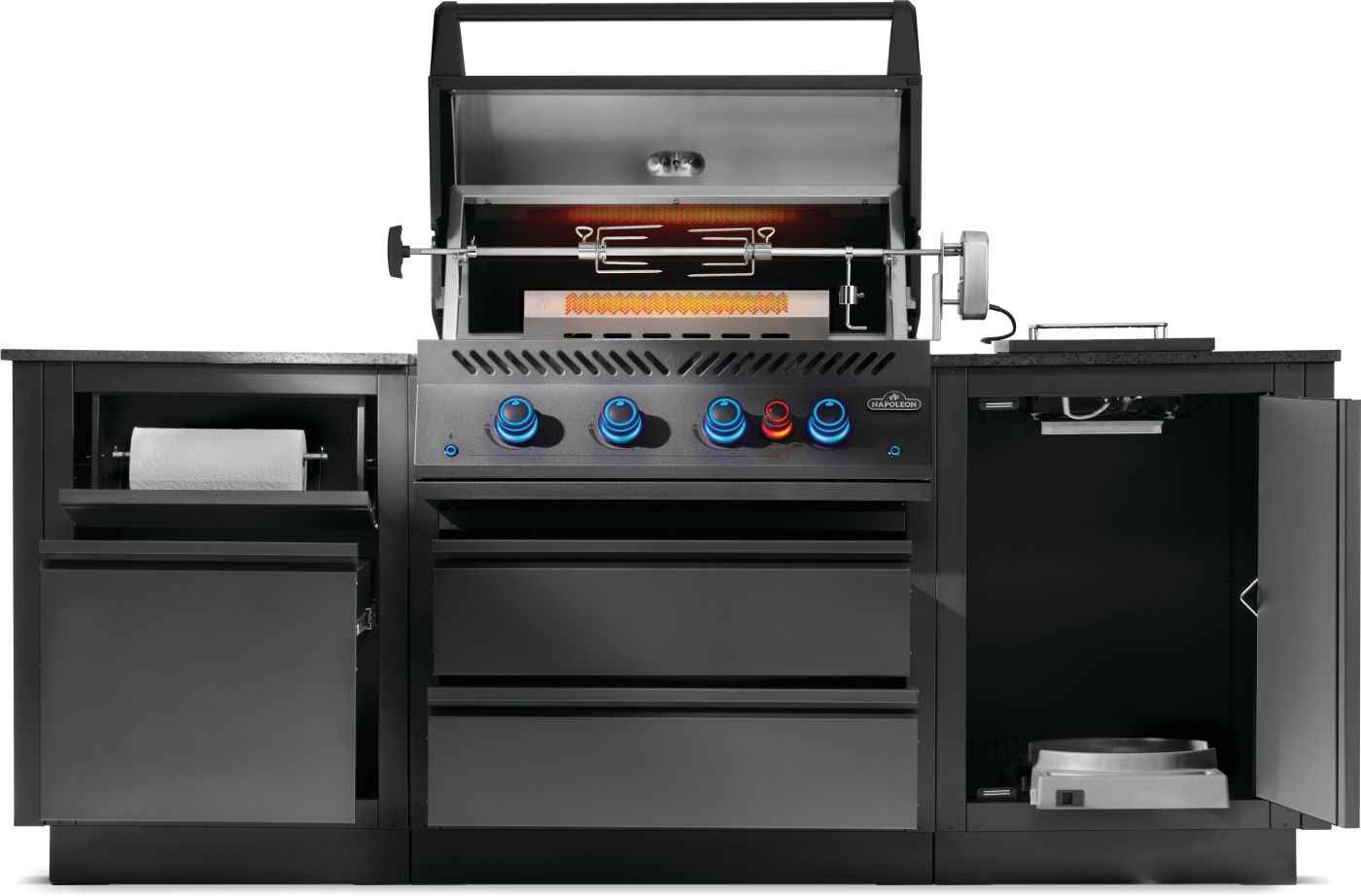 Patio Outdoor Kitchen - BloomBox Direct OASIS™ 300 with Built-in 700 Series 32" Gas Grill