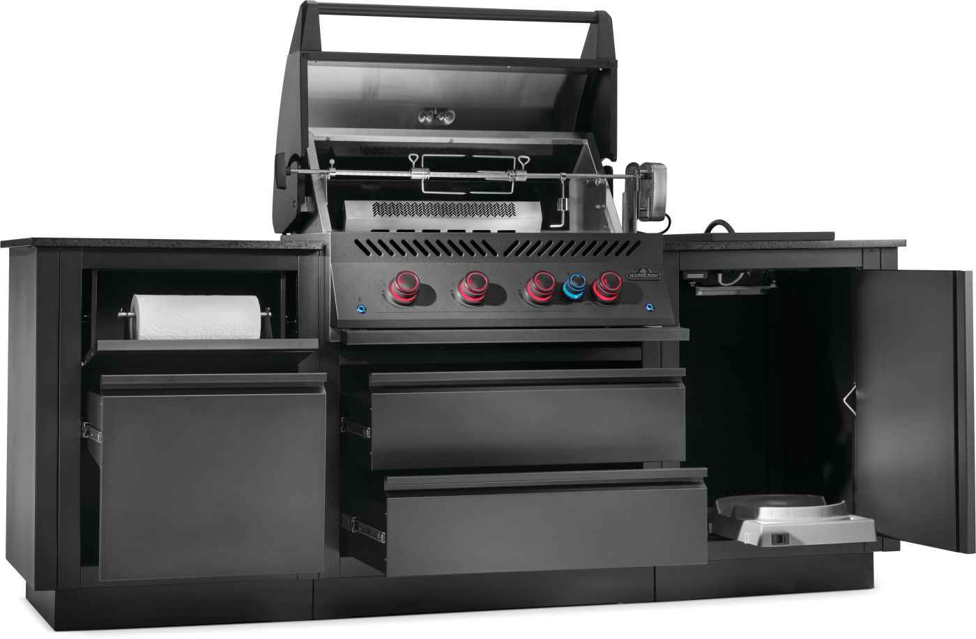 Patio Outdoor Kitchen - BloomBox Direct OASIS™ 300 with Built-in 700 Series 32" Gas Grill