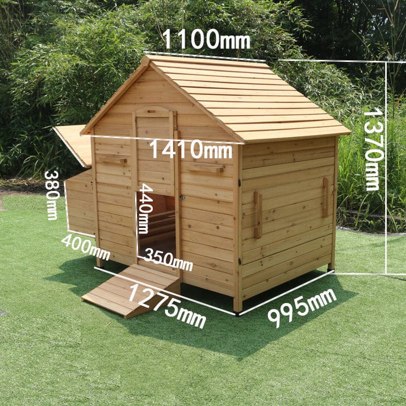 Wooden Chicken Coop with Egg Case House