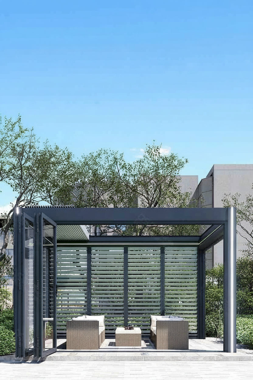 Garden Gazebo Pergola Patio Canopy Greenhouse Pavilion Carports Covers Aluminum Powder Coated for Villa Swimming Pool pergola