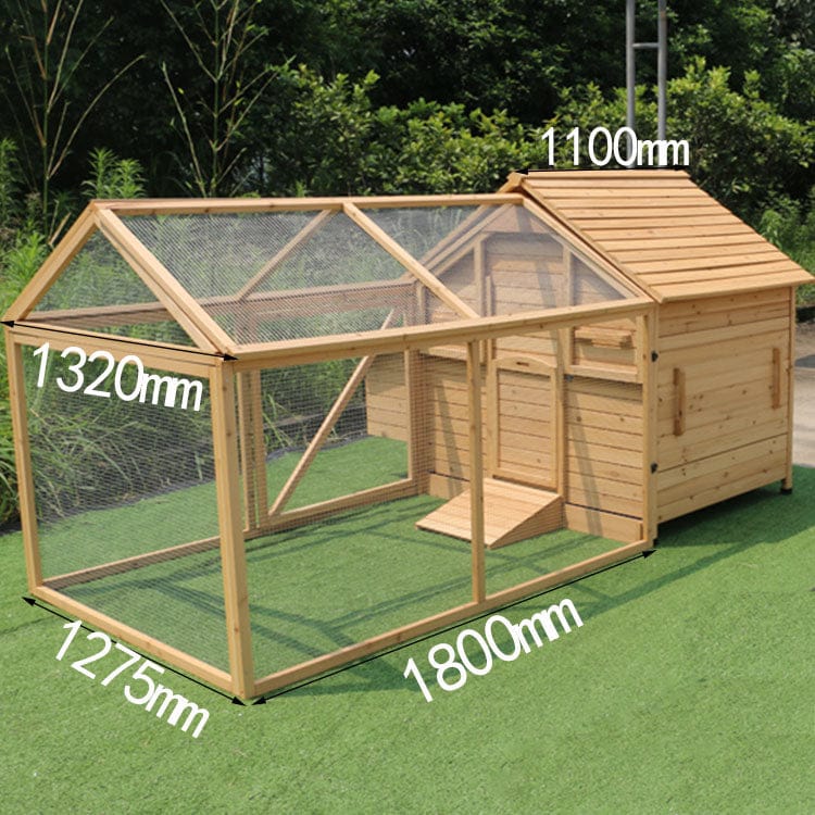 Wooden Chicken Coop with Egg Case House
