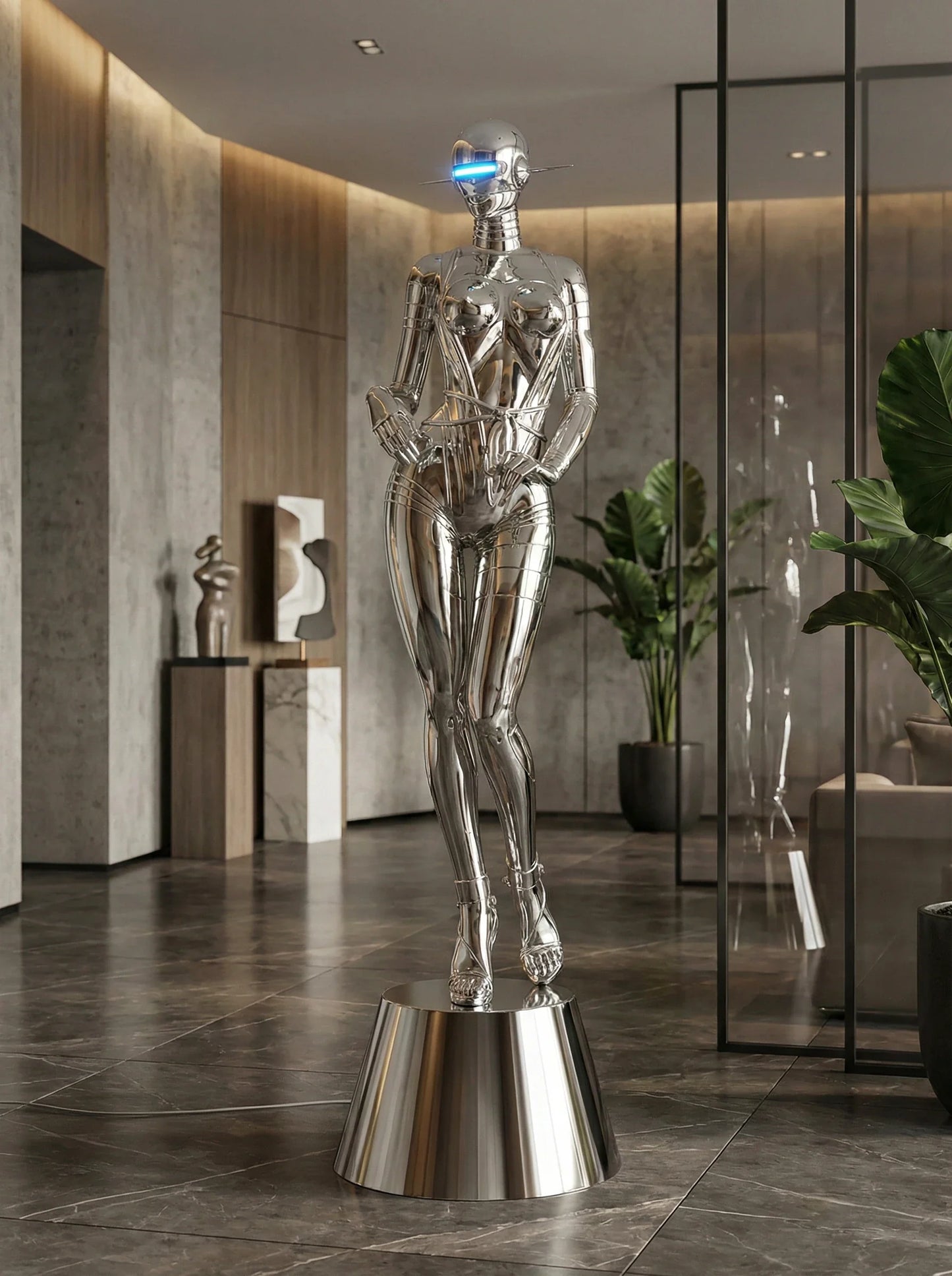 Mechanical Technology Goddess Sculpture Floor Lamp
