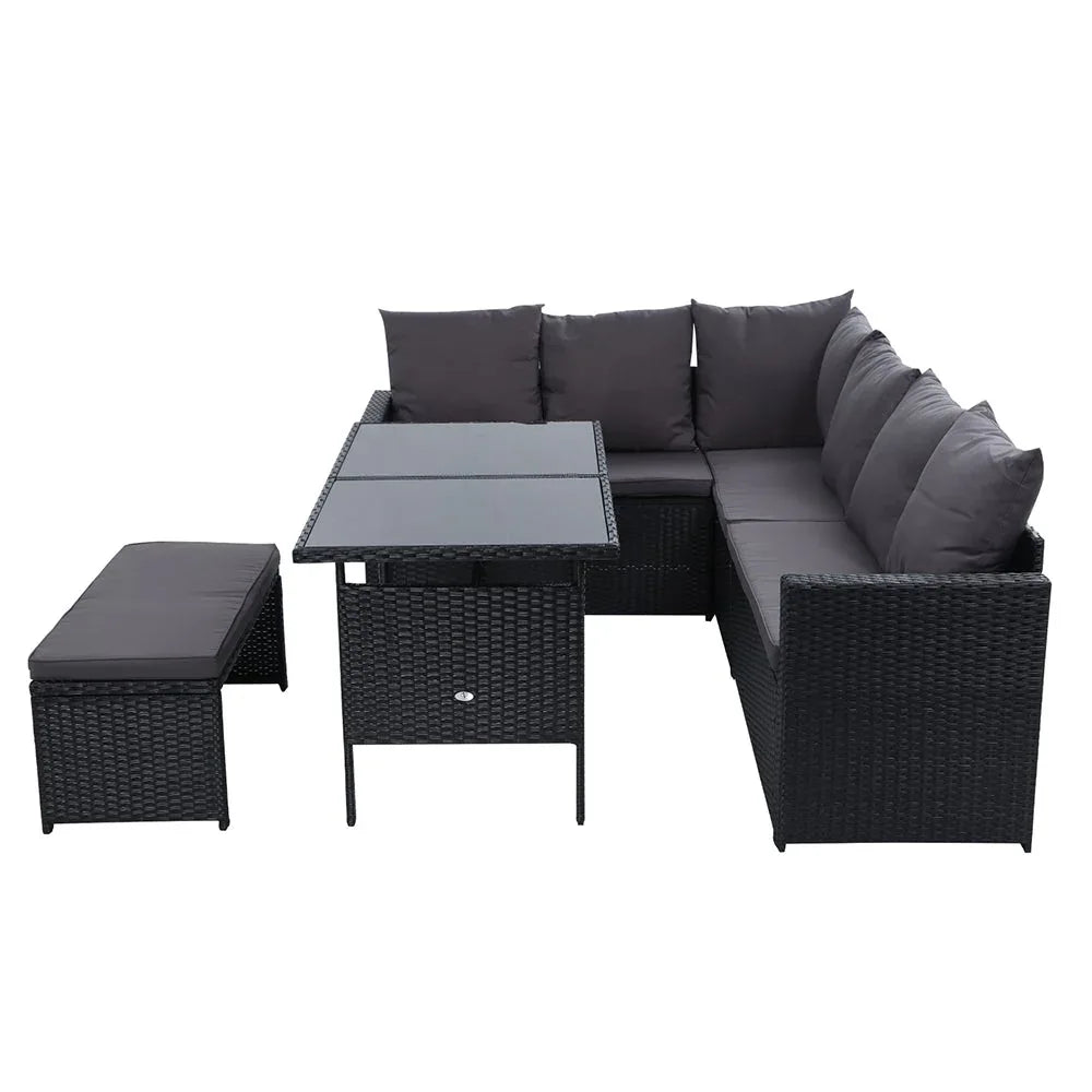 Gardeon Outdoor Furniture Dining Setting Sofa Set Wicker 8 Seater