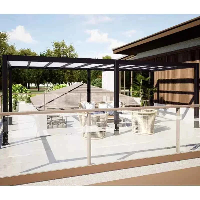 VLuxury Waterproof Aluminum Garden Pergola - All-Weather Terrace Cover
