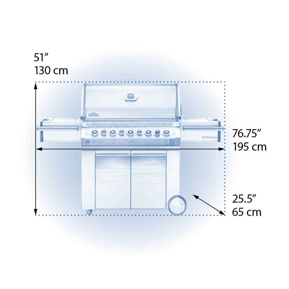 Gas Grill Prestige PRO 665 RSIB with Infrared Side and Rear Burners