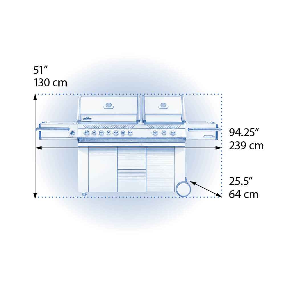 Gas Grill Prestige PRO 825 RSBI with Power Side Burner and Infrared Features