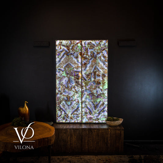 Collectors Grade Mosaic Fluorite Crystal Wall Panels