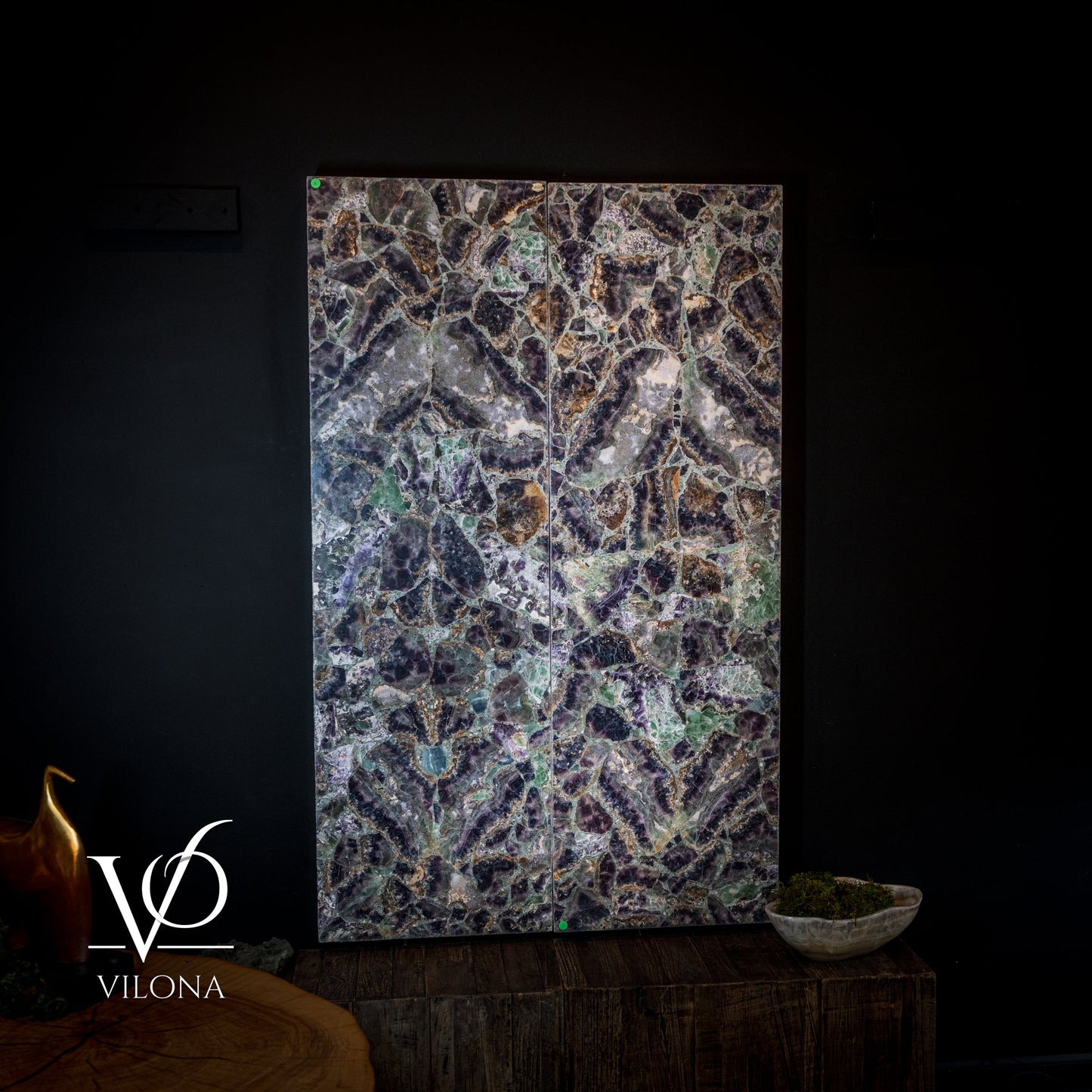 Collectors Grade Mosaic Fluorite Crystal Wall Panels