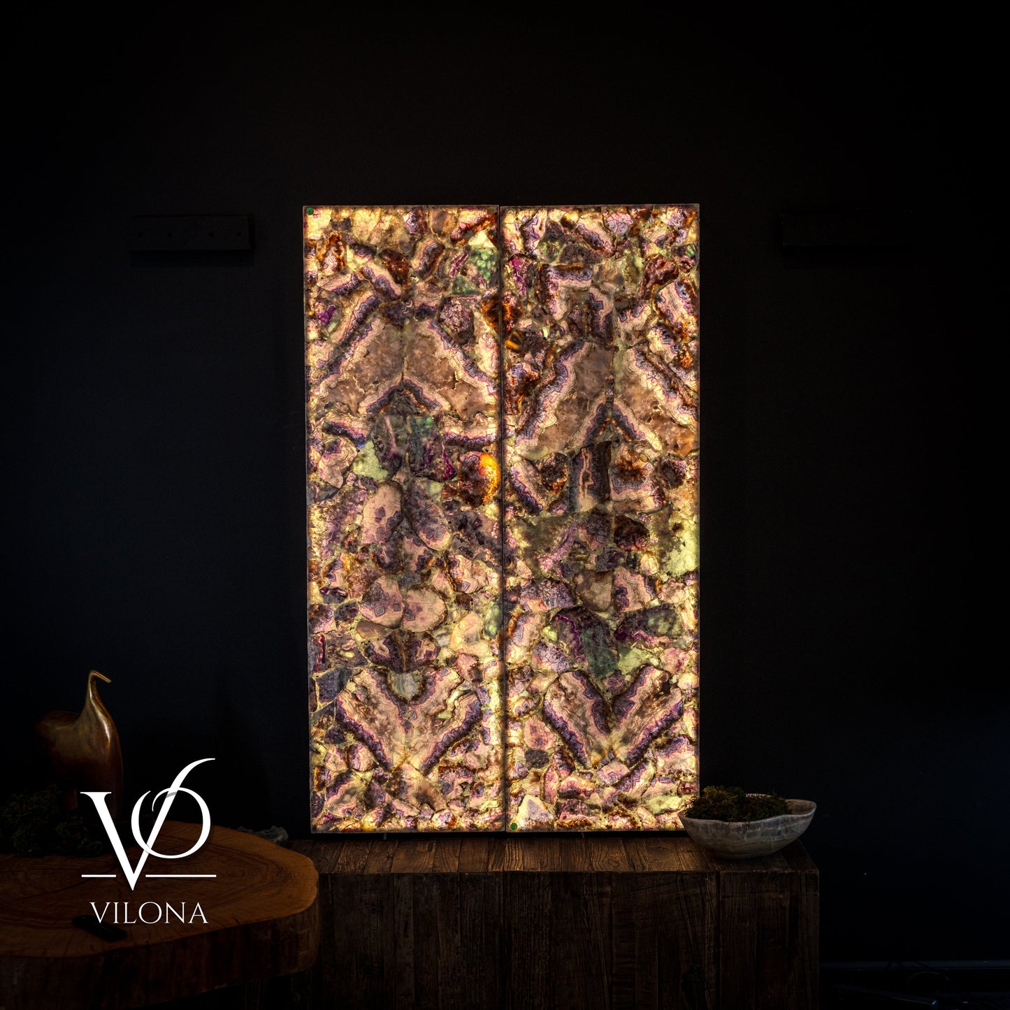 Collectors Grade Mosaic Fluorite Crystal Wall Panels