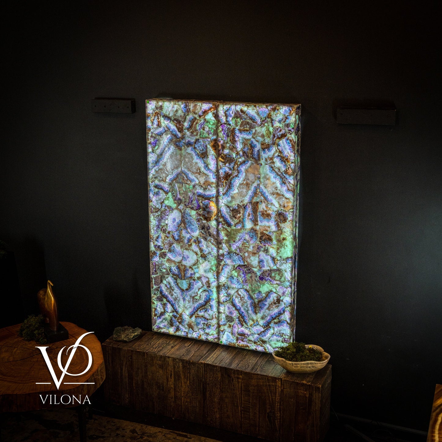Collectors Grade Mosaic Fluorite Crystal Wall Panels