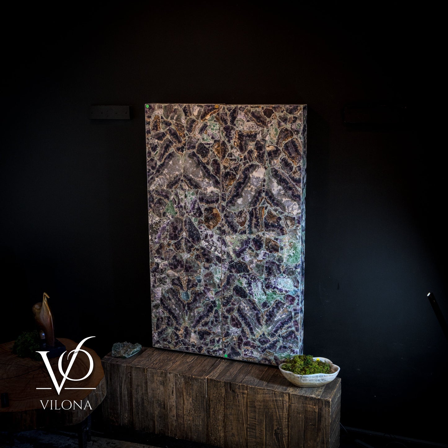 Collectors Grade Mosaic Fluorite Crystal Wall Panels