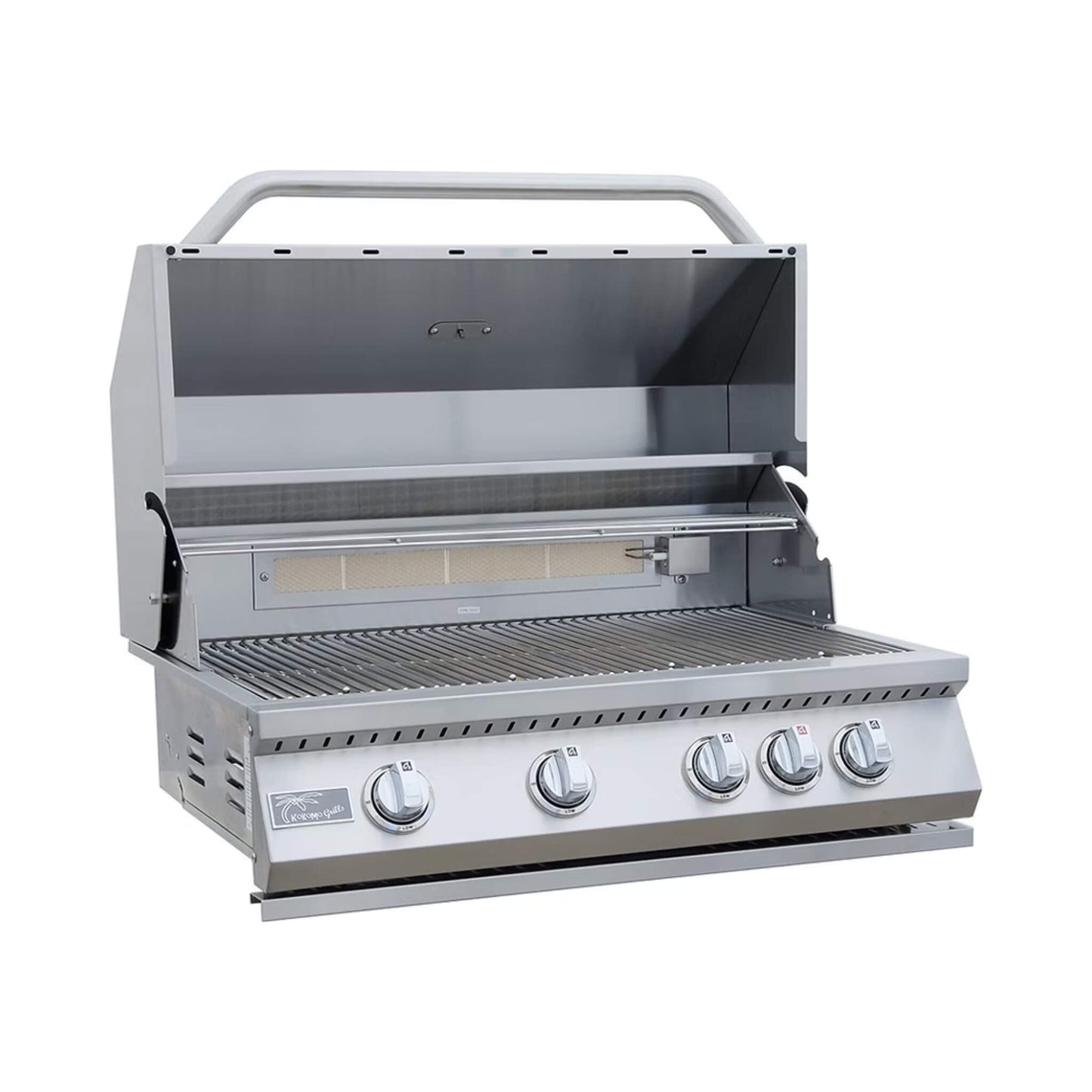 KoKoMo Grills 7FT Straight BBQ Island With Built-In BBQ And Refrigerator [Made-To-Order]