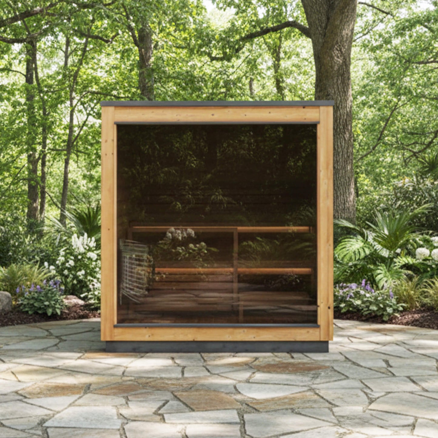 ThermaSol Nordic Dawn 4-Person Fully-Assembled Outdoor Sauna Cabin [Made-To-Order] [14-KIR-4555]