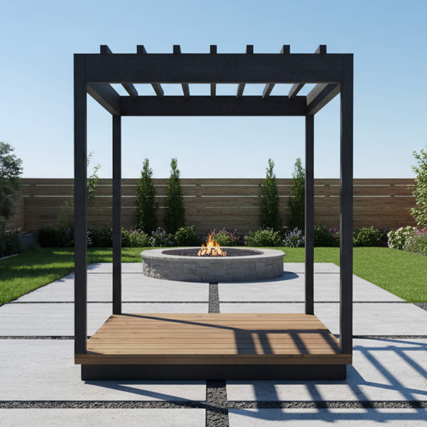 ThermaSol Nordic Misty Wood Pergola [Made-To-Order] [14-KIR-4015/16]